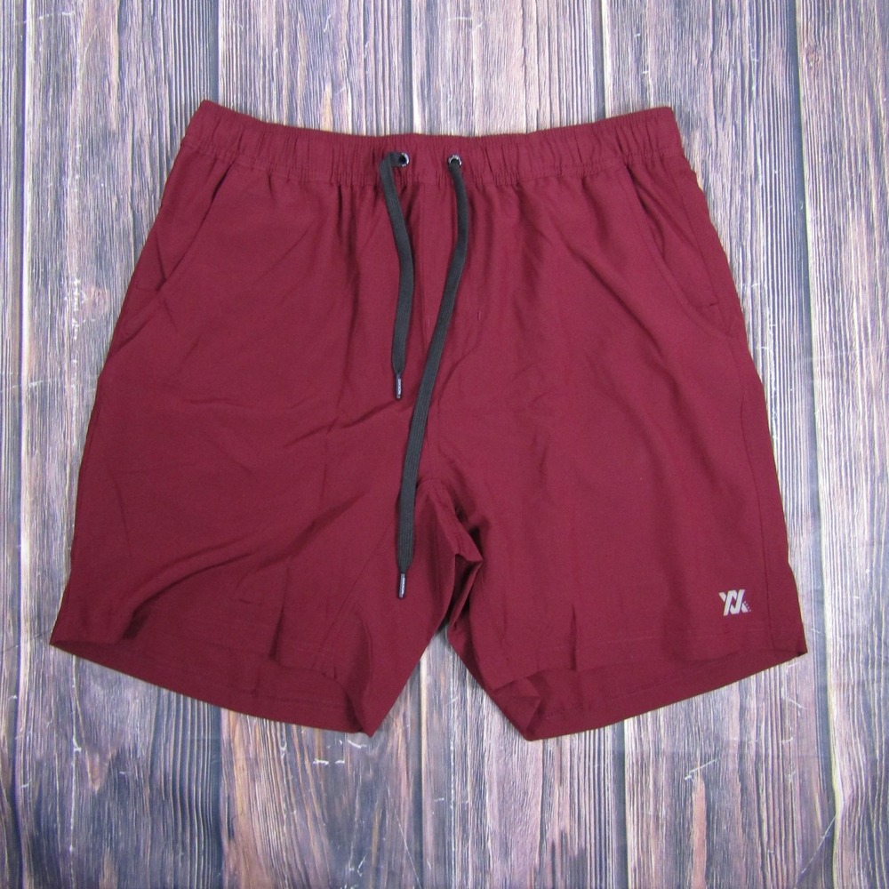 Dixxon Shorts Mens‎ XL Maroon Burgundy Athletic Casual Drawstring Lightweight
